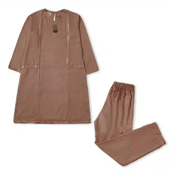 GIRLS WHITE EMBROIDERED SUIT