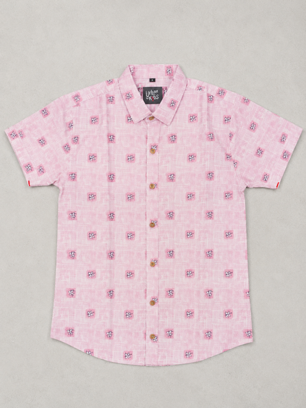 UrbanKids Blush Bloom Printed Shirt