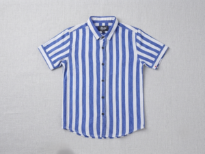 UrbanKids Azure Stripe Statement Shirt