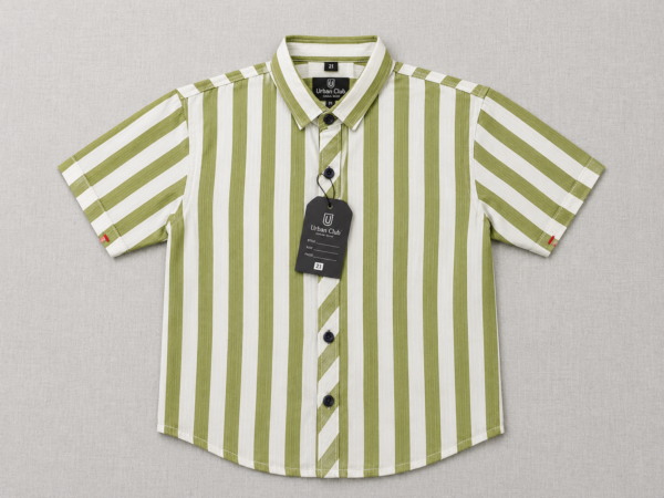 UrbanKids Olive Grove Stripe Shirt