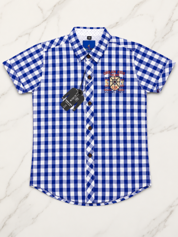UrbanKids Classic Blue Gingham Shirt