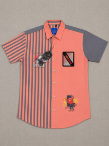 UrbanKids Coral Street Stripe Shirt