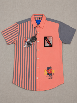 UrbanKids Coral Street Stripe Shirt