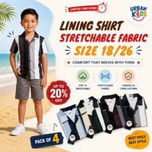 UrbanKids Boys Stripe Lining Shirt