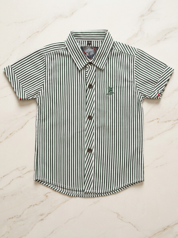 UrbanKids Emerald Stripe Shirt